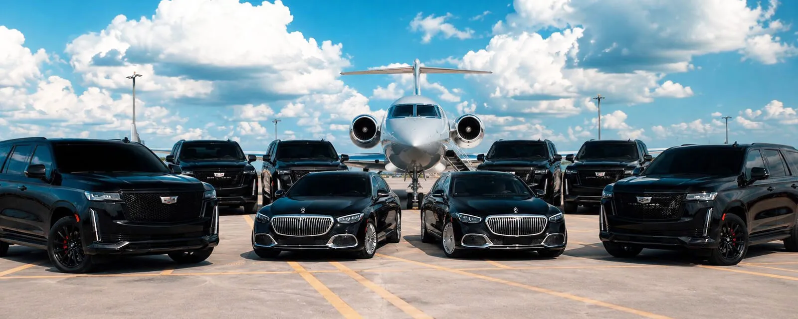 Executive black car service with luxury fleet and private jet in Vancouver